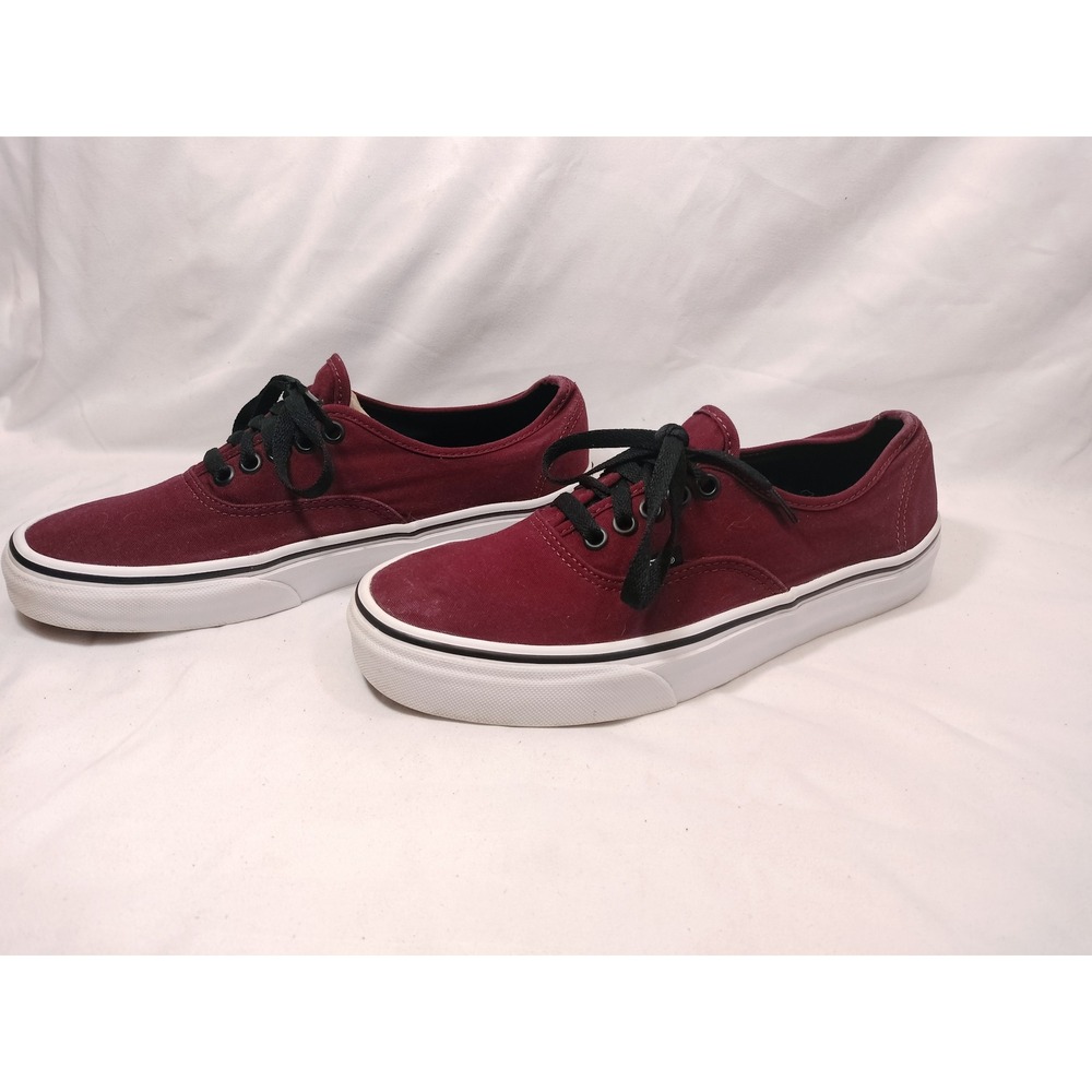Vans Unisex Canvas Low Top Skate Shoes: Burgundy